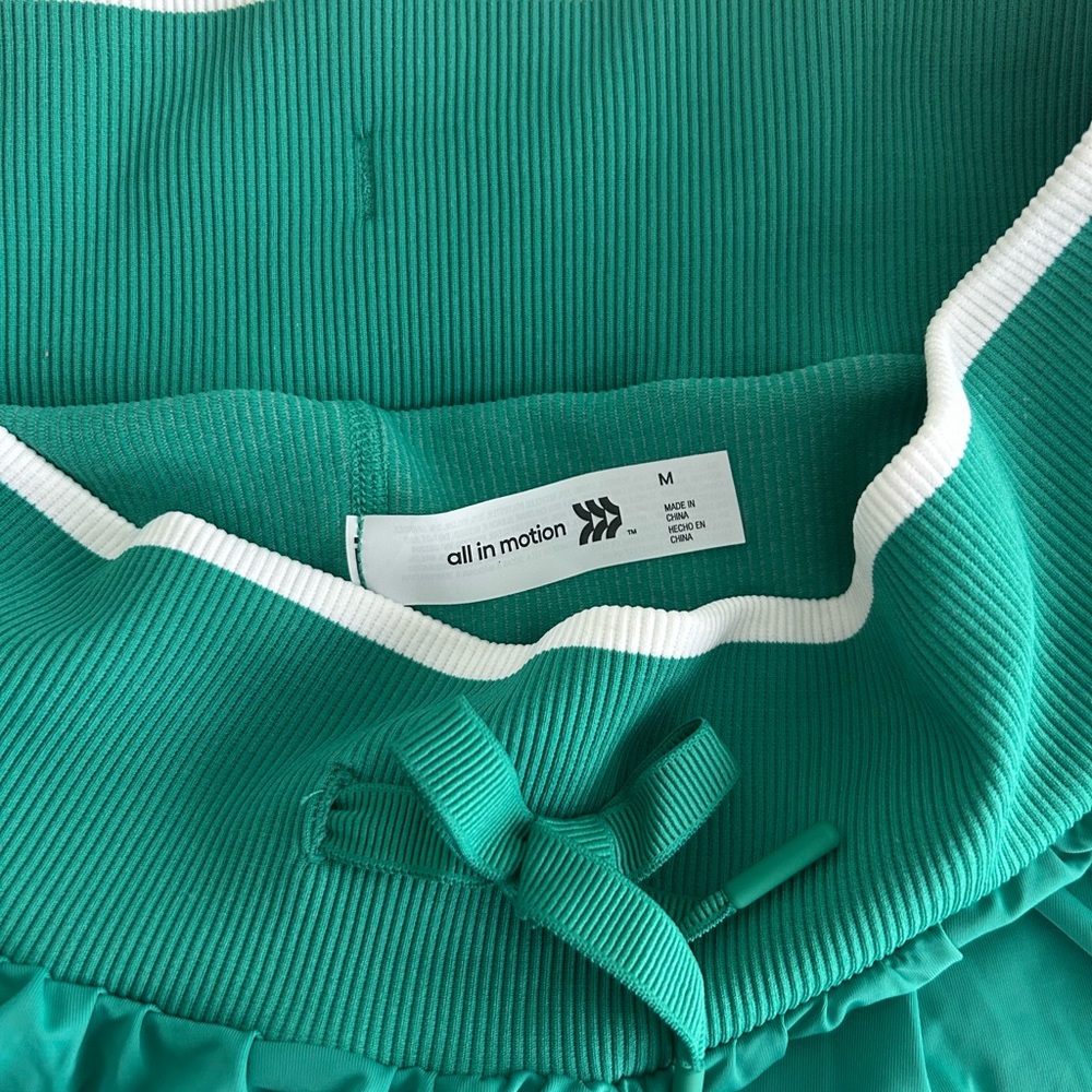 All in Motion Green Skirt with Bow Detail